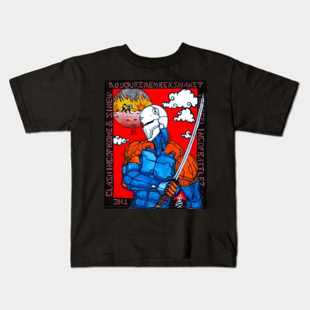 Gray Fox Kids T-Shirt by AnalogArtByAdam